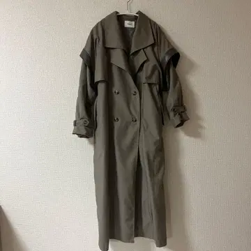 MURUA 아우터 롱 코트 트렌치코트 베이지