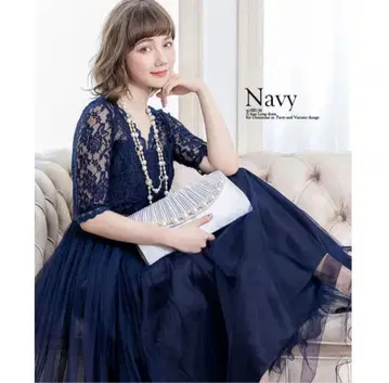 포멀 드레스 M 사이즈 네이비