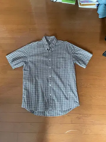 반팔 체크 셔츠