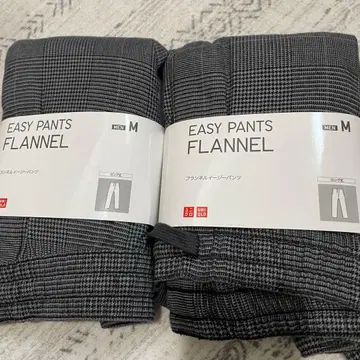 새상품 플란넬 이지 팬츠 롱 기장 유니클로 M