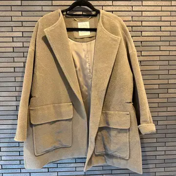 노카라 오버 사이즈 자켓 베이지