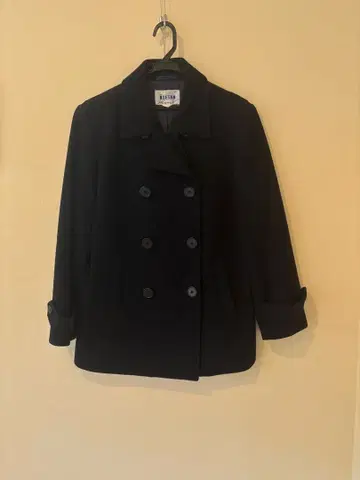 ISETAN 울 피 코트 블랙