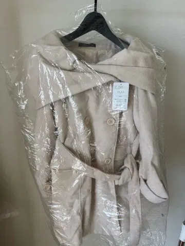 니세이 베이지 더블 브레스트 코트