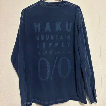 Neru Design Works x HAKU 인디고 롱T M 사이즈