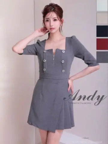 그레이 미니 드레스 Andy