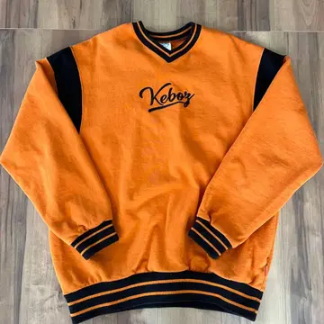 Keboz 오렌지 V넥 트레이닝복
