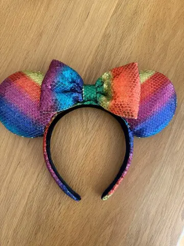 디즈니 머리띠 레인보우