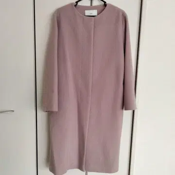 INED 이네드 노카라 울 코트 히요쿠시타테 L 사이즈 핑크