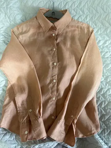 NOBLE 린넨 긴팔 셔츠 핑크