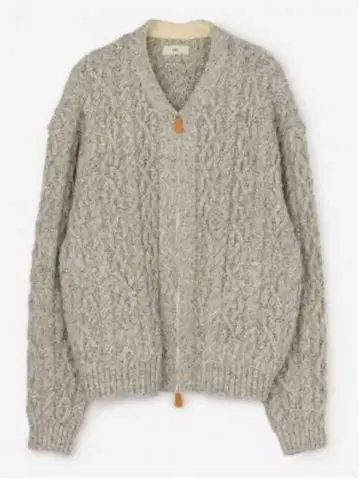 unfil 케이블 니트 집업 가디건 WOMEN