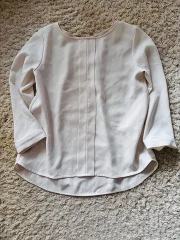 La Totalite 7부 소매 셔츠 앞면 접힌 부분 크림 36