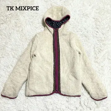 [티케이믹스파이스] 리버서블 보아 블루종(M) 후디 도트 무늬