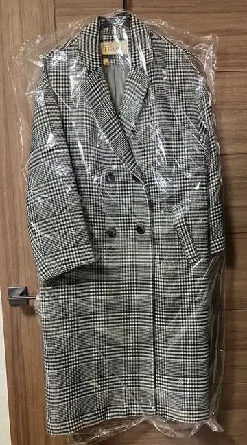 Ray BEAMS 체크 무늬 롱 코트