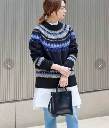 JOURNAL STANDARD 노르딕 니트 스웨터 블랙