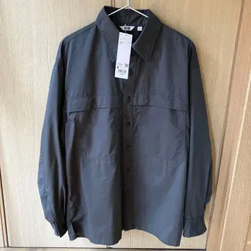 유틸리티 오버사이즈 셔츠 / 유니클로 U / 다크 그레이 / M