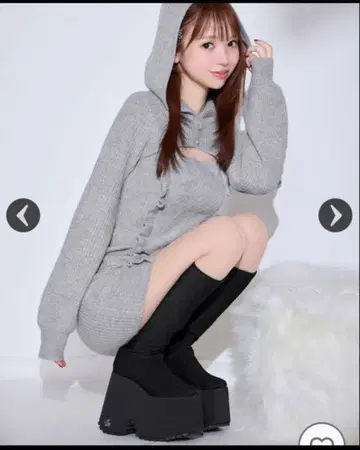 미셸 마카롱 통굽 부츠 L 사이즈