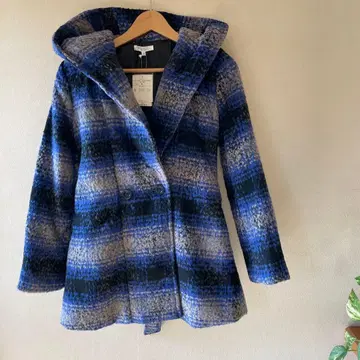 TK 다케오 키쿠치 MIX PICE 후드 부착 체크 자켓