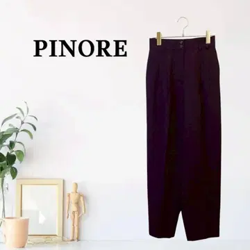 zG499 [ S ] PINORE 와이드 레그 하이웨스트 팬츠 턱