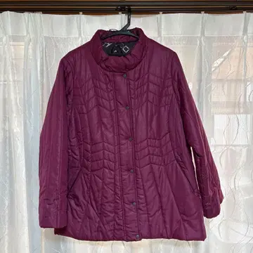 퍼플 퀼팅 자켓