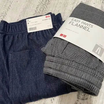 새상품 플란넬 이지 팬츠 저지 릴랙스 앵클 팬츠 유니클로