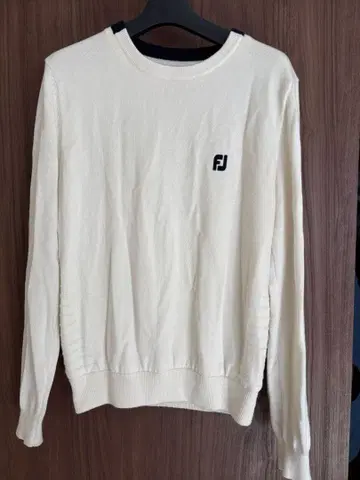 FootJoy 방풍 크루넥 스웨터 화이트