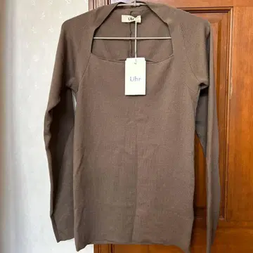 Uhr 브라운 여성용 긴팔 니트 프리 사이즈