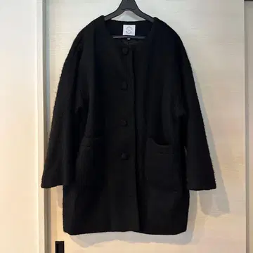 블랙 복슬복슬 롱 코트