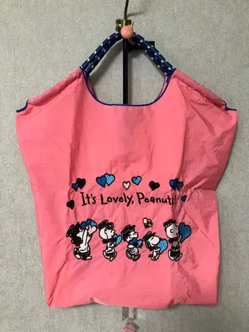 스누피 토트백 핑크