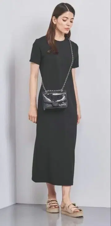 유나이티드 애로우즈 저지 숏 슬리브 원피스