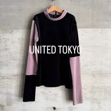 UNITED TOKYO 긴팔 티셔츠 블랙 핑크