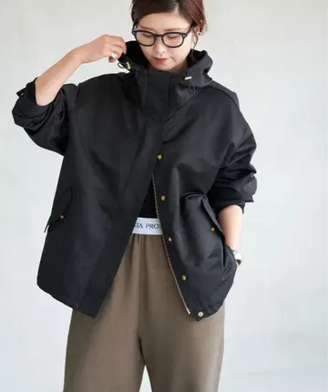 Spick&Span 발수 마운틴 후드티 블랙 36