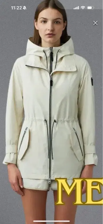 맥케이지 MELANY L 레인코트 크림색