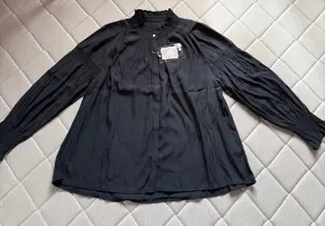 르쿨르 블랑 네이비 쉬폰풍 긴팔 셔츠 38 새상품