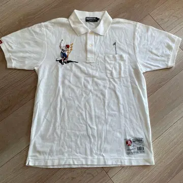 리버설 자수 골퍼 피케 셔츠 L 화이트