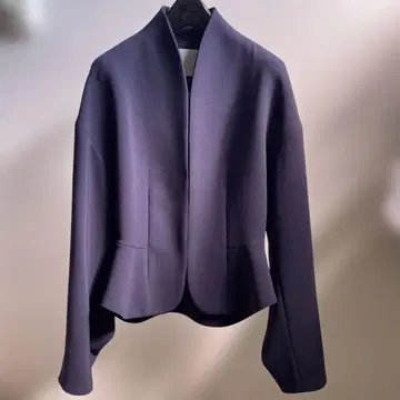 네이비 노카라 자켓