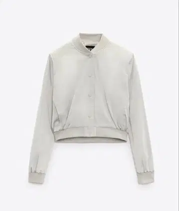 새틴 크롭 봄버 자켓 XS