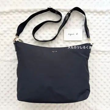 새상품급 agnes b. 숄더백 블랙 나일론 아네스베