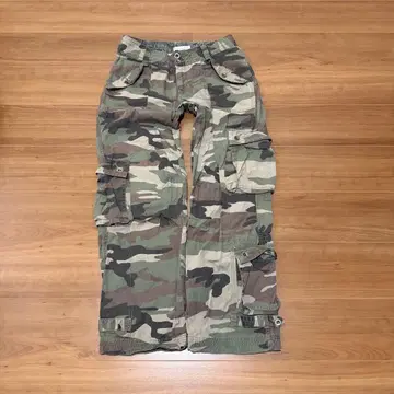 아바크롬비 카모플라쥬 카고 와이드 팬츠
