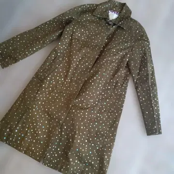 DRESS CAMP 도트 무늬 롱 코트