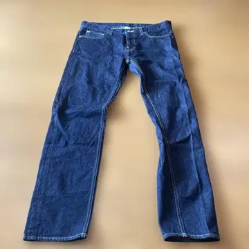 매뉴얼 알파벳 다크 네이비 데님 스트레이트