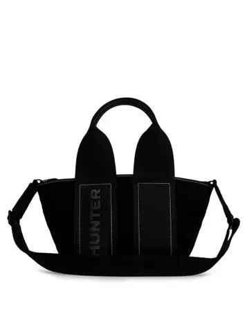 HUNTER 리파인드 스티치 캔버스 미니 토트백 블랙