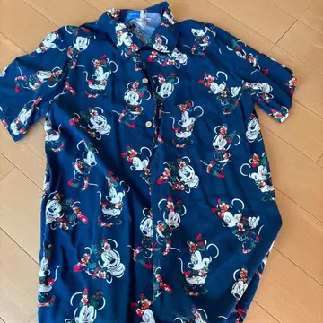 미키마우스 반팔 셔츠 네이비