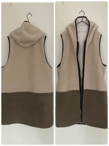 리버서블 후드 부착 베스트