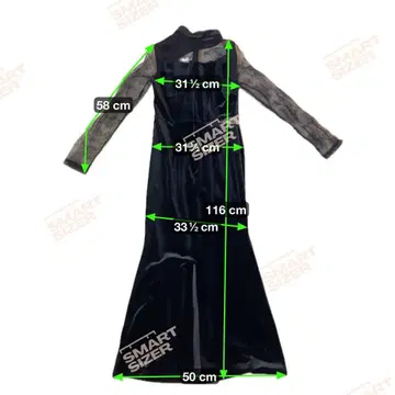 블랙 벨벳 긴팔 롱 원피스