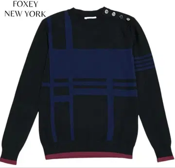 FOXEY NEW YORK 그래픽 니트 스웨터