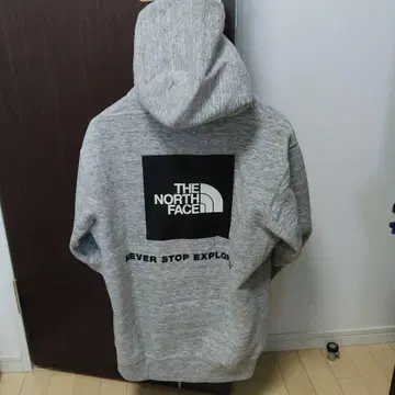 The North Face 그레이 후드 부착 후드티