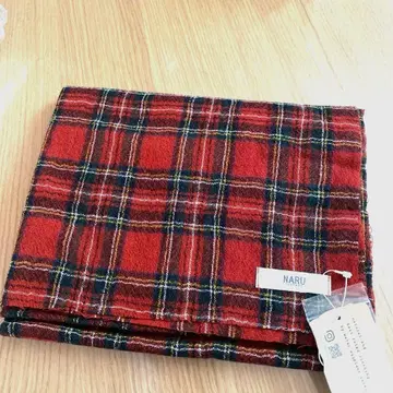미사용 타탄 체크 스톨