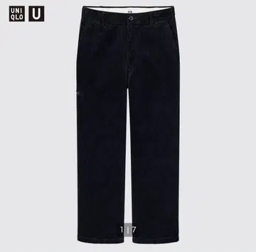 UNIQLO U 코듀로이 와이드 핏 워크 팬츠 76 09 BLACK