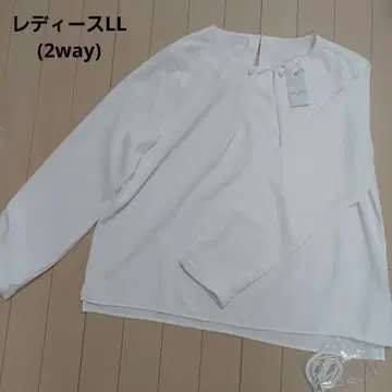 [ 즉시 구매 ] AOKI 긴팔 셔츠 블라우스 화이트 흰색 LL 리본