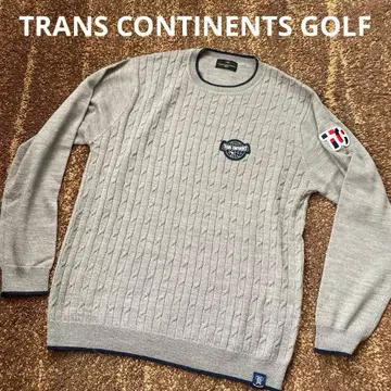 컨디션 최상 고급 트랜스컨티넨츠 골프 남성용 스웨터 그레이 L